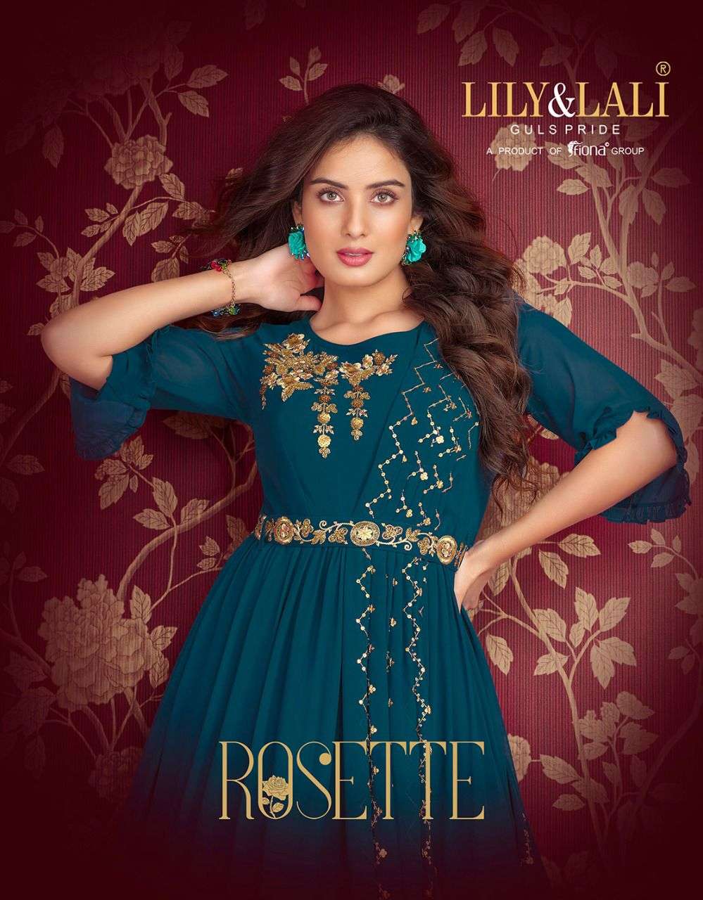 ROSETTE BY LILY & LALI 10131 TO 10136 SERIES GEORGETTE HANDWORK GOWNS