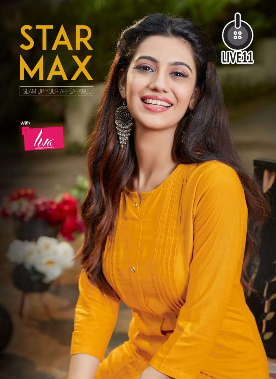 STAR MAX BY VALAS 9895 TO 9907 SERIES DESIGNER FANCY LIVA KURTIS