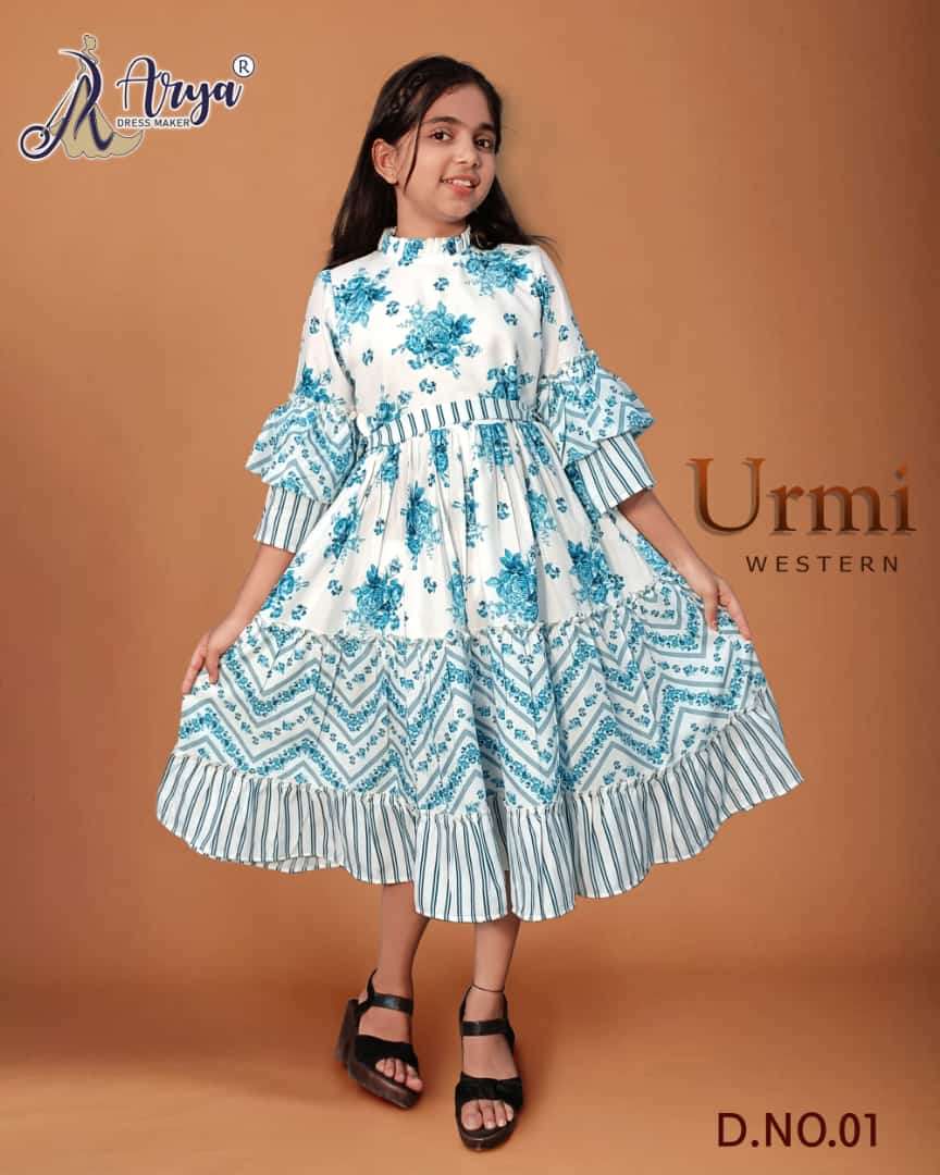 URMI KIDS BY ARYA DRESS MAKER 01 TO 04 SERIES RAYON TOP