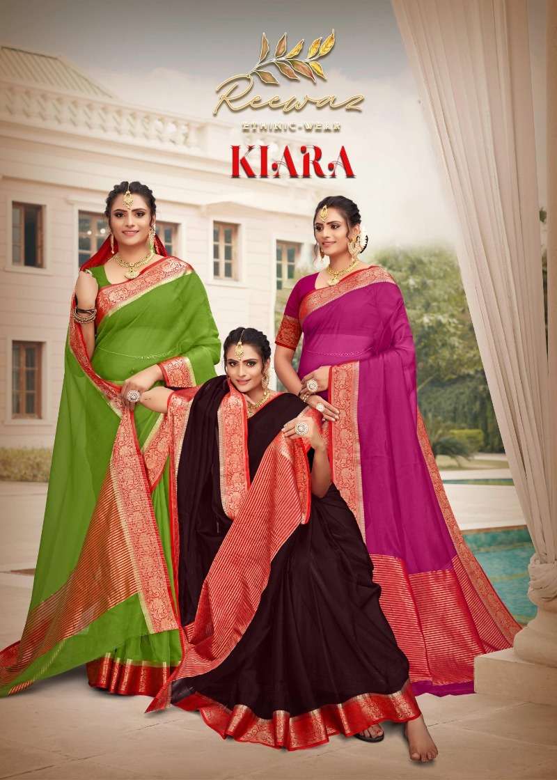 KIARA BY REEWAZ 501 TO 508 SERIES DESIGNER PURE SOFT ORGANZA SAREES