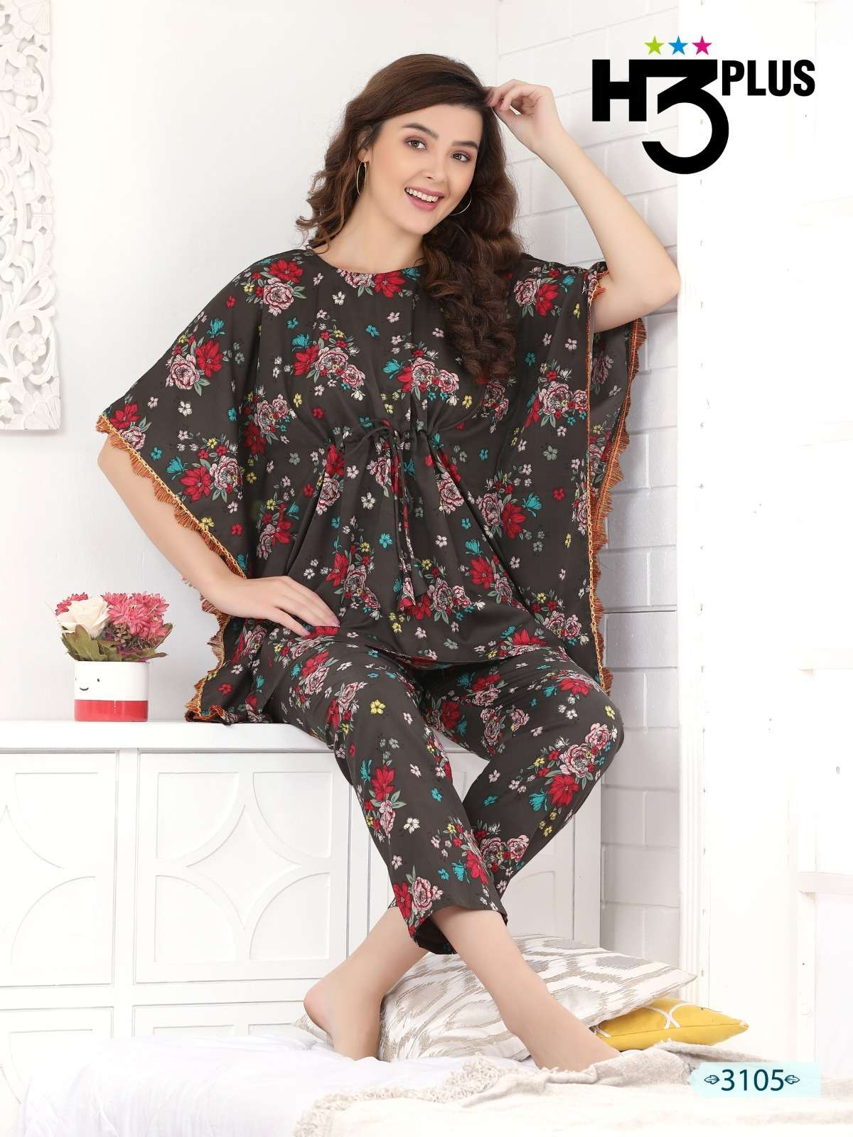 MERMAID KAFTAN VOL-4 BY ASLIWHOLESALE PRINTED CREPE DESIGNER NIGHT SUITS