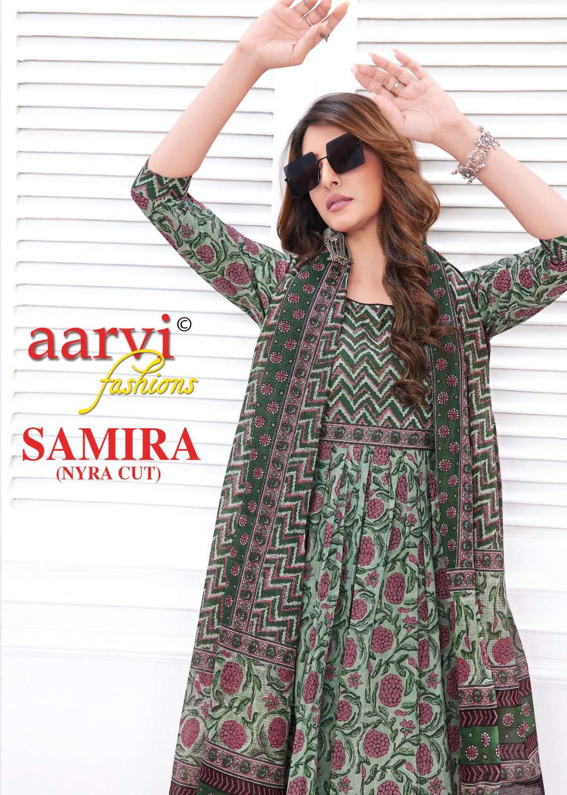 SAMIRA VOL-1 BY AARVI FASHIONS 7178 TO 7187 SERIES FANCY DRESSES