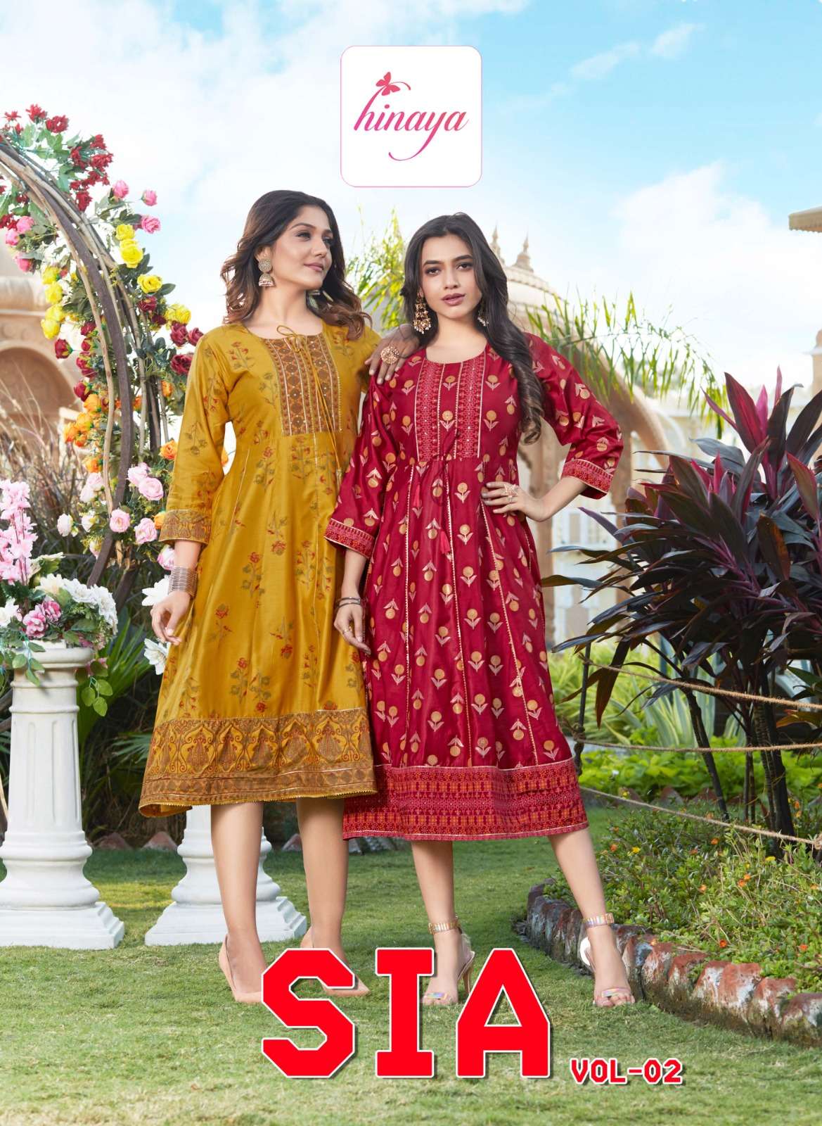BUY ONLINE HINAYA BRAND CATALOGUES OF KURTIS AT WHOLESALE PRICE