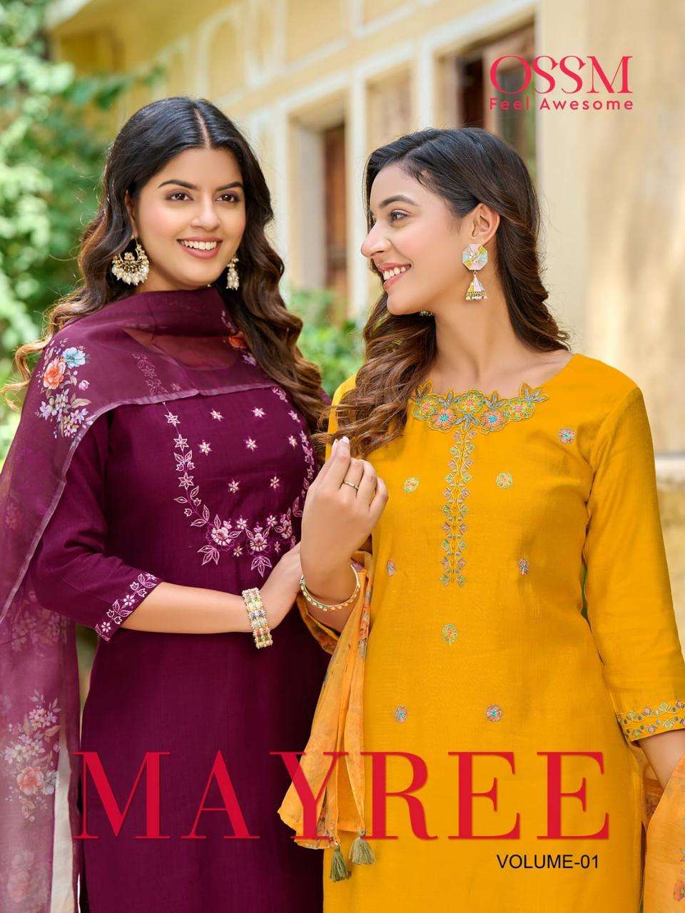 MAYREE VOL-1 BY OSSM 01 TO 06 SERIES FANCY PURE VISCOSE DRESSES