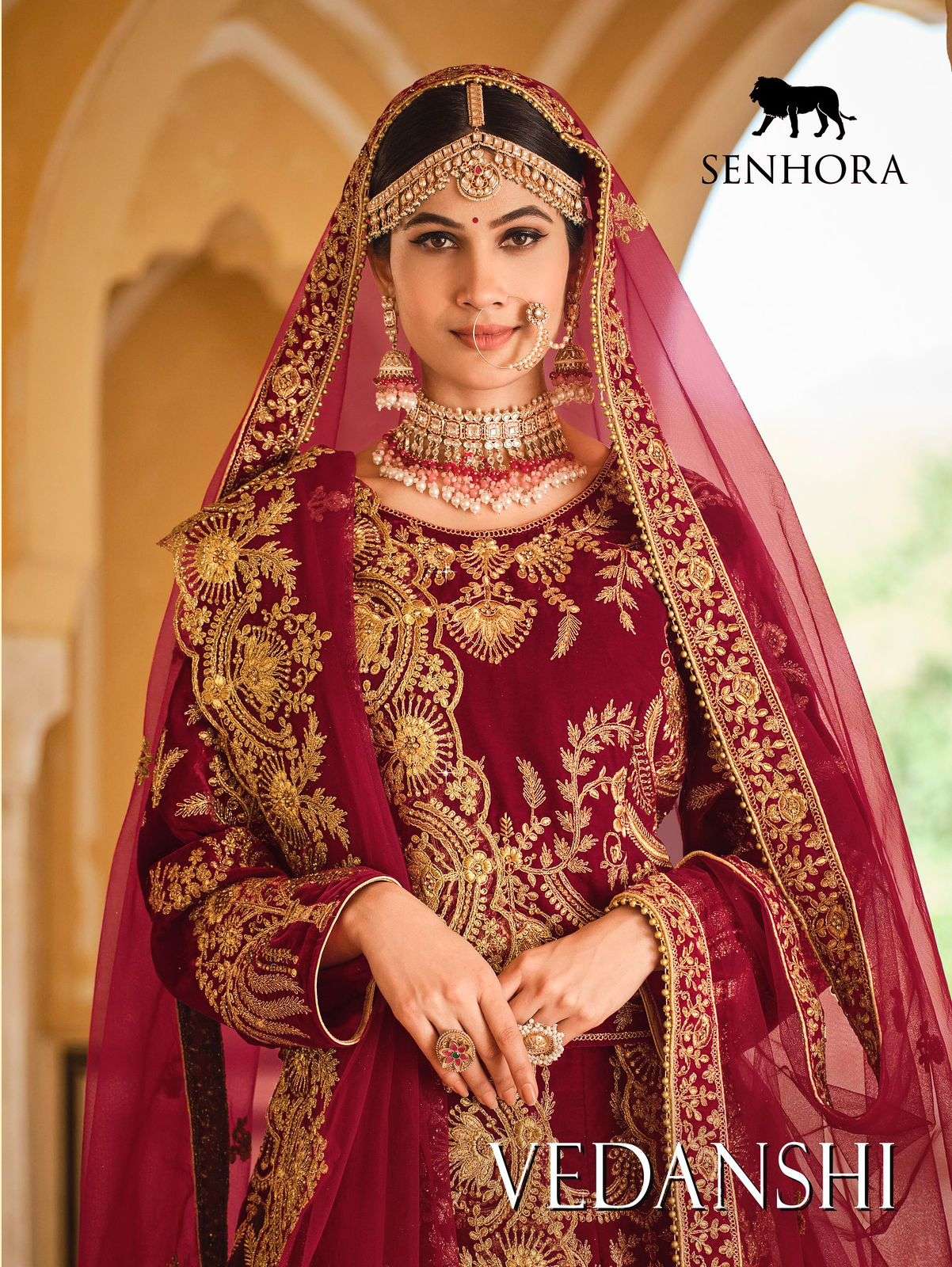 VEDANSHI BY SENHORA HEAVY DESIGNER VELVET BRIDAL LEHENGA