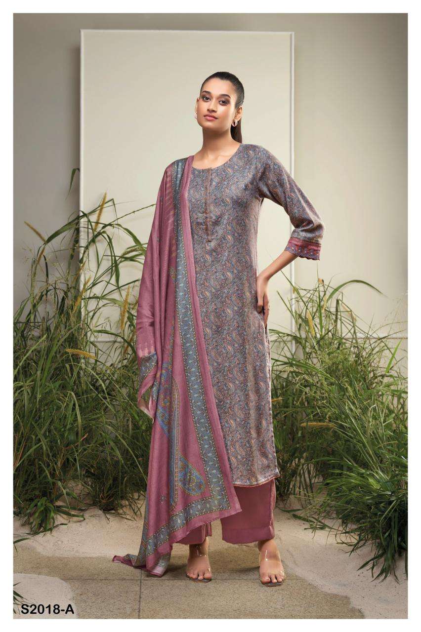 HASKELL 2018 BY GANGA FASHIONS HEAVY PREMIUM PASHMINA SILK WORK DRESSES