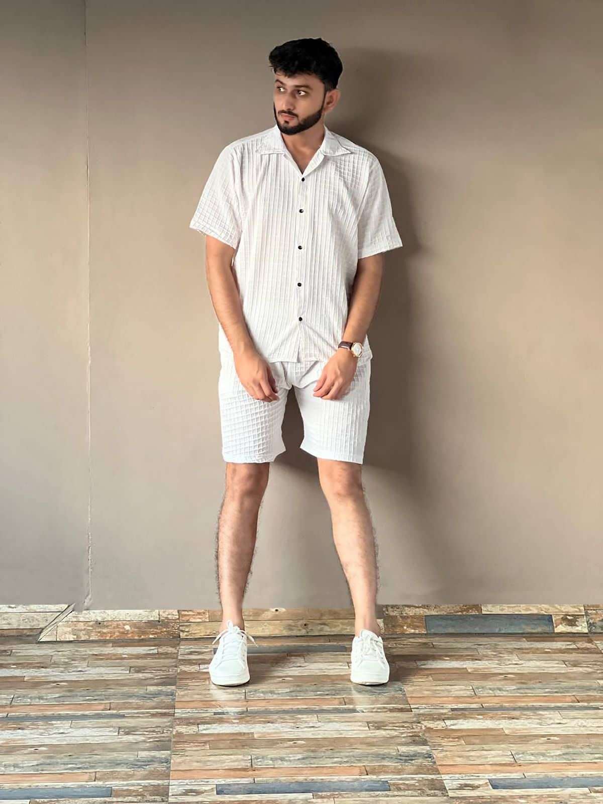 SWR VOL-4 BY ASLIWHOLESALE PURE IMPORTED MENS SHIRT AND SHORTS PAIR