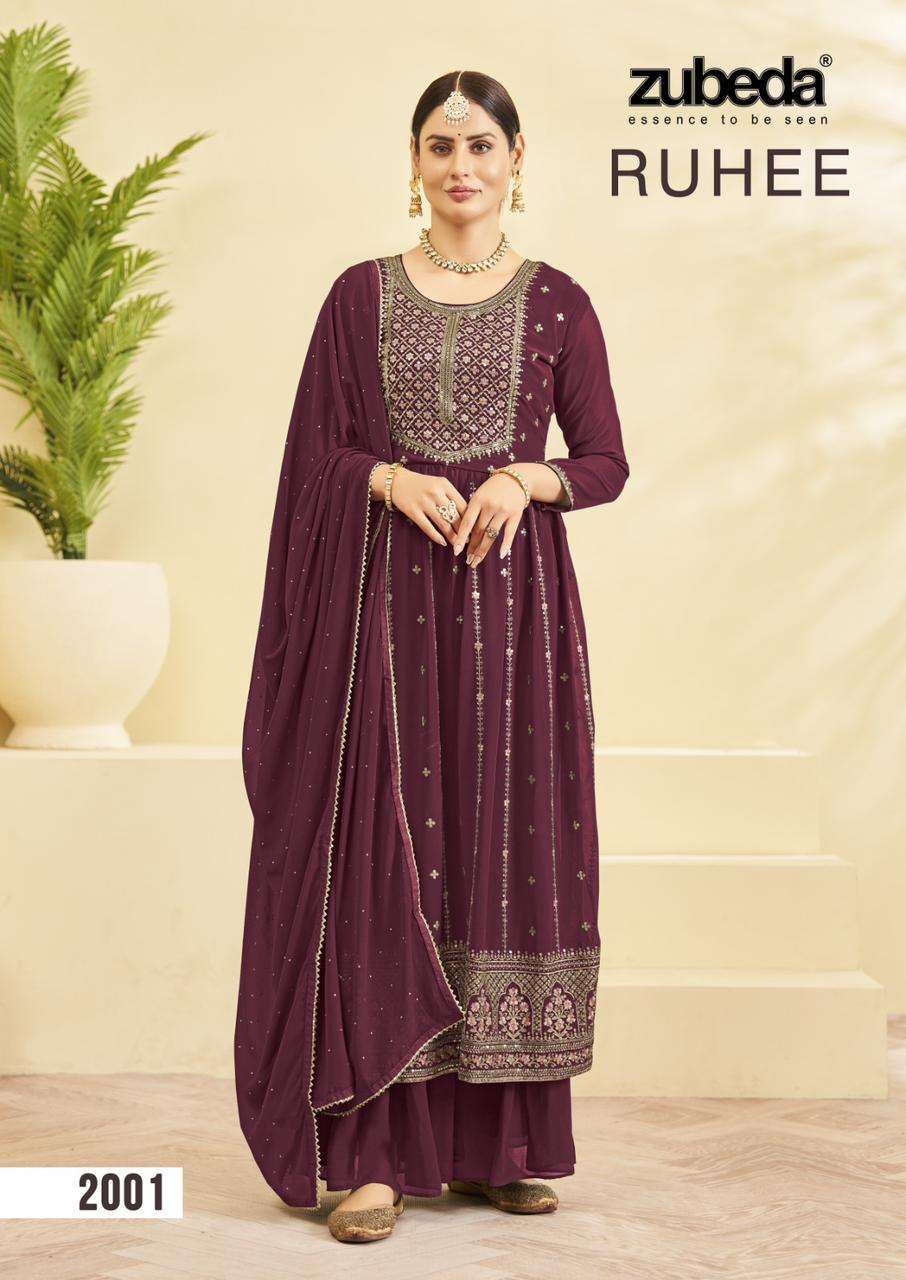 RUHEE BY ZUBEDA 2001 TO 2006  HEAVY GEORGETTE EMBROIDERED DRESSES