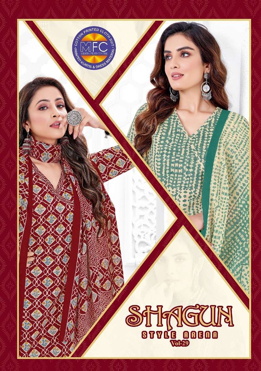 SHAGUN VOL-29 BY MFC 2901 TO 2920 SERIES HEAVY COTTON PRINT DRESSES