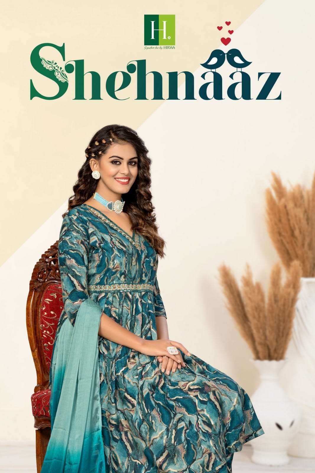 SHEHNAAZ BY H DOT 101 TO 108 SERIES DESIGNER RAYON PRINT EMBROIDERY DRESSES