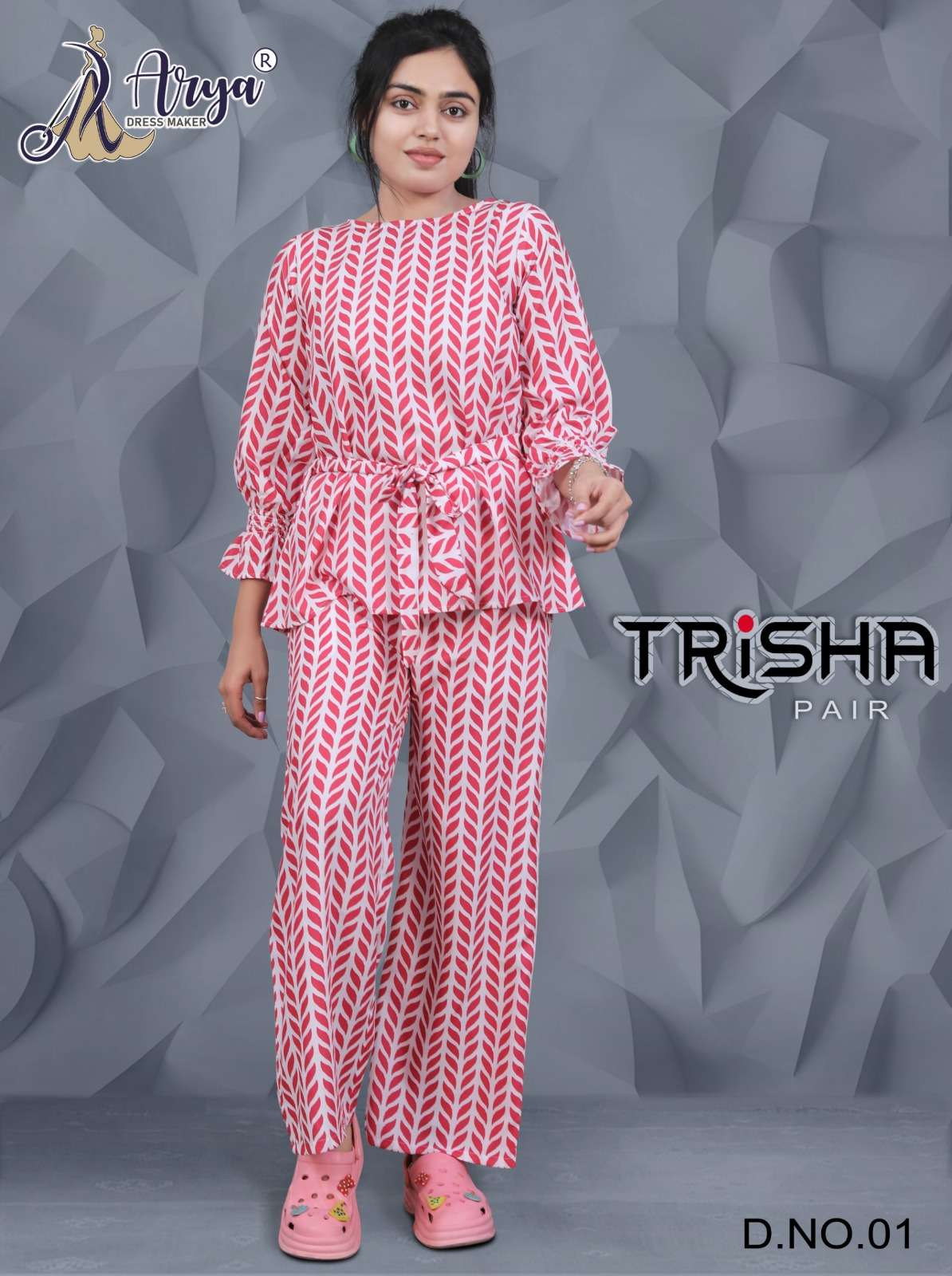 TRISHA BY ARYA DRESS MAKER 01 TO 06 SERIES POLY RAYON CO-ORD SETS