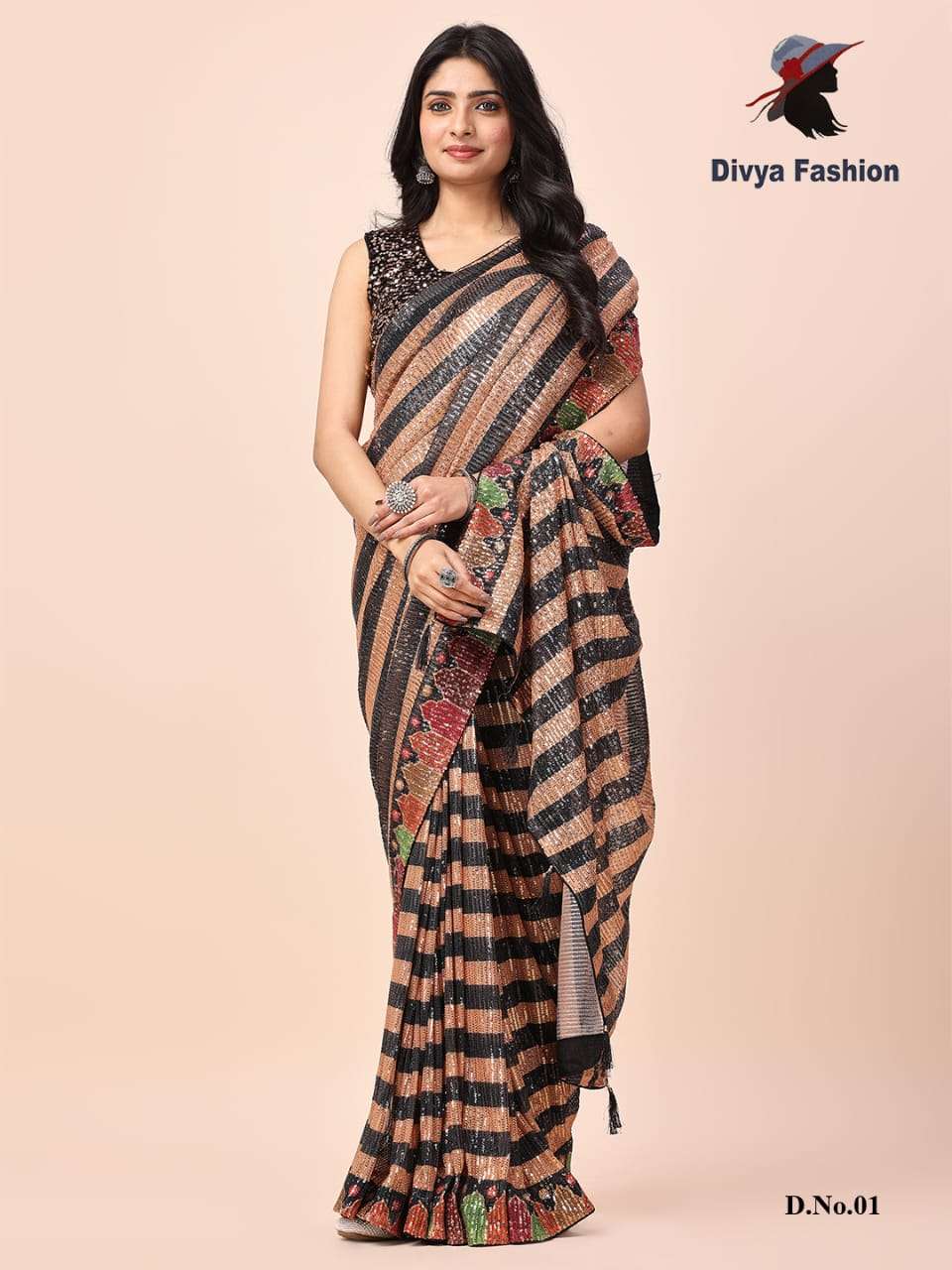 DIVYA VOL-01 BY ASLIWHOLESALE FANCY HEAVY SEQUENCE WORK SAREES