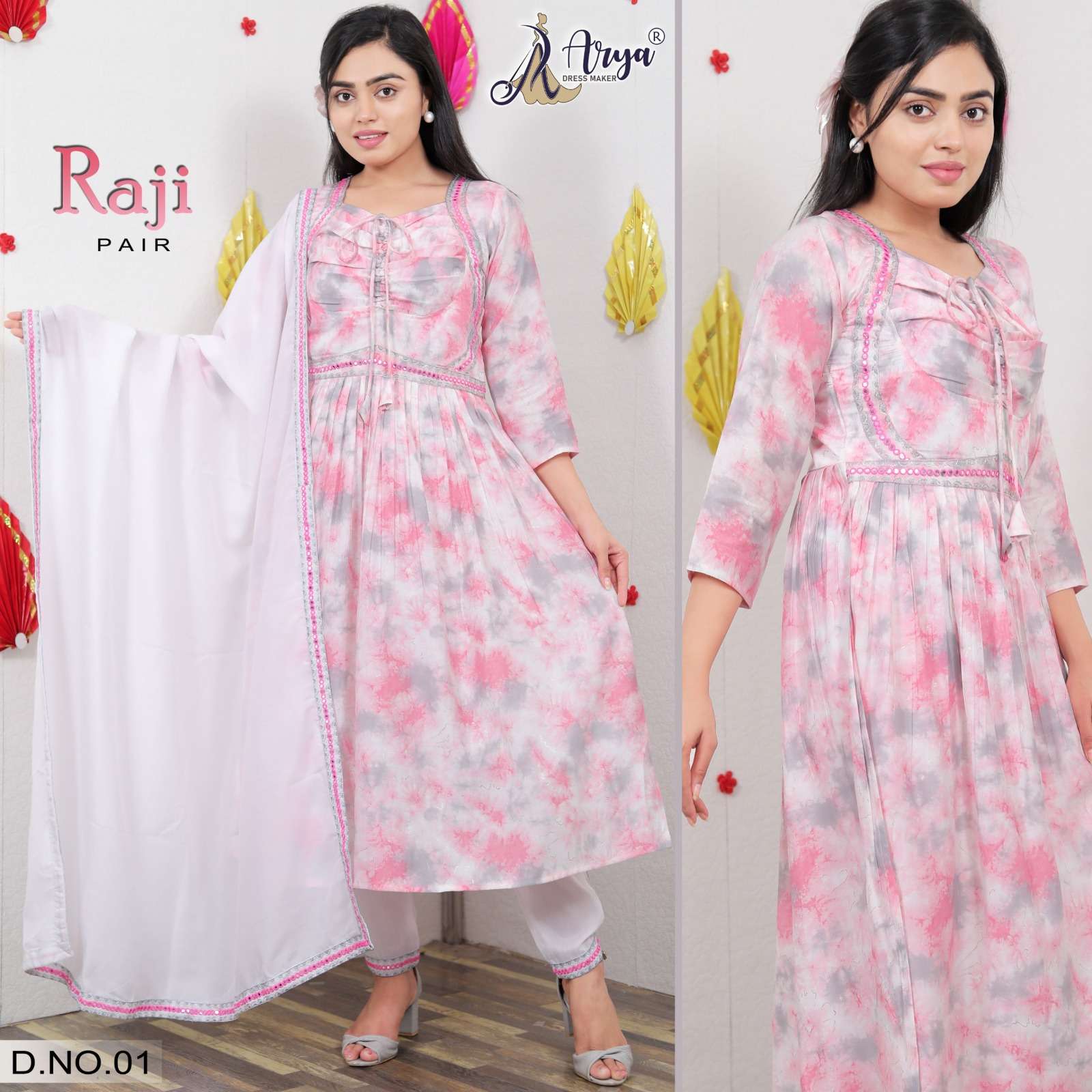 RAJI BY ARYA DRESS MAKER DESIGNER COTTON FANCY PRINTED DRESS