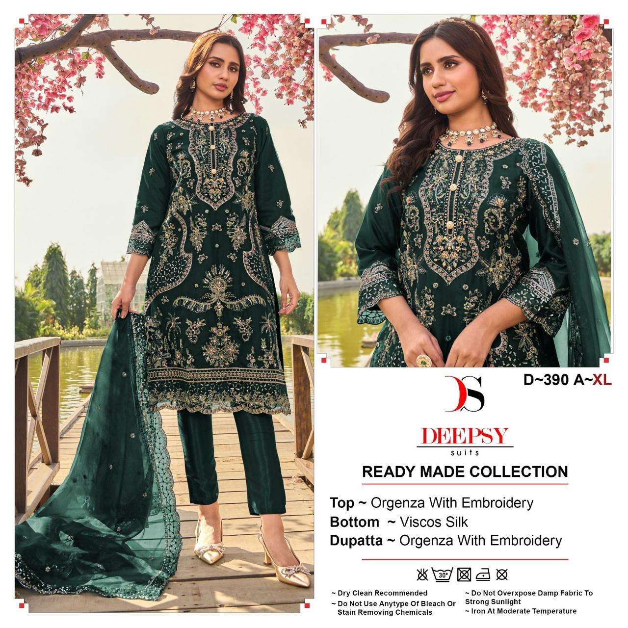 D-390 COLOURS BY DEEPSY SUITS HEAVY ORGANZA EMBROIDERY PAKISTANI DRESSES