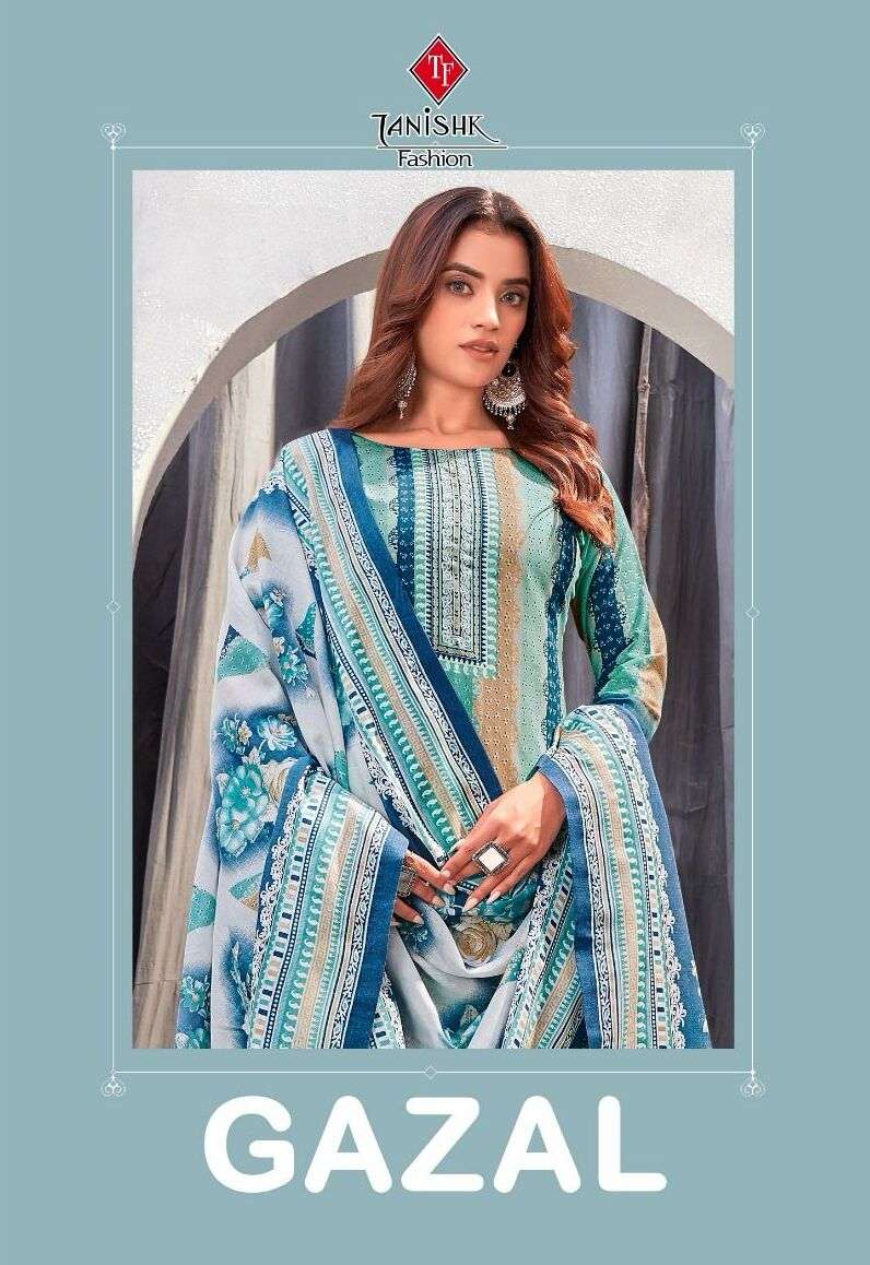 GAZAL BY TANISHK FASHION 59001 TO 59008 SERIES CAMBRIC COTTON PRINT DRESSES