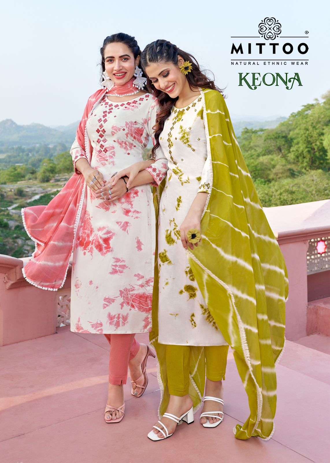 KEONA BY MITTOO 1001 TO 1004 SERIES FANCY RAYON PRINTED DRESSES