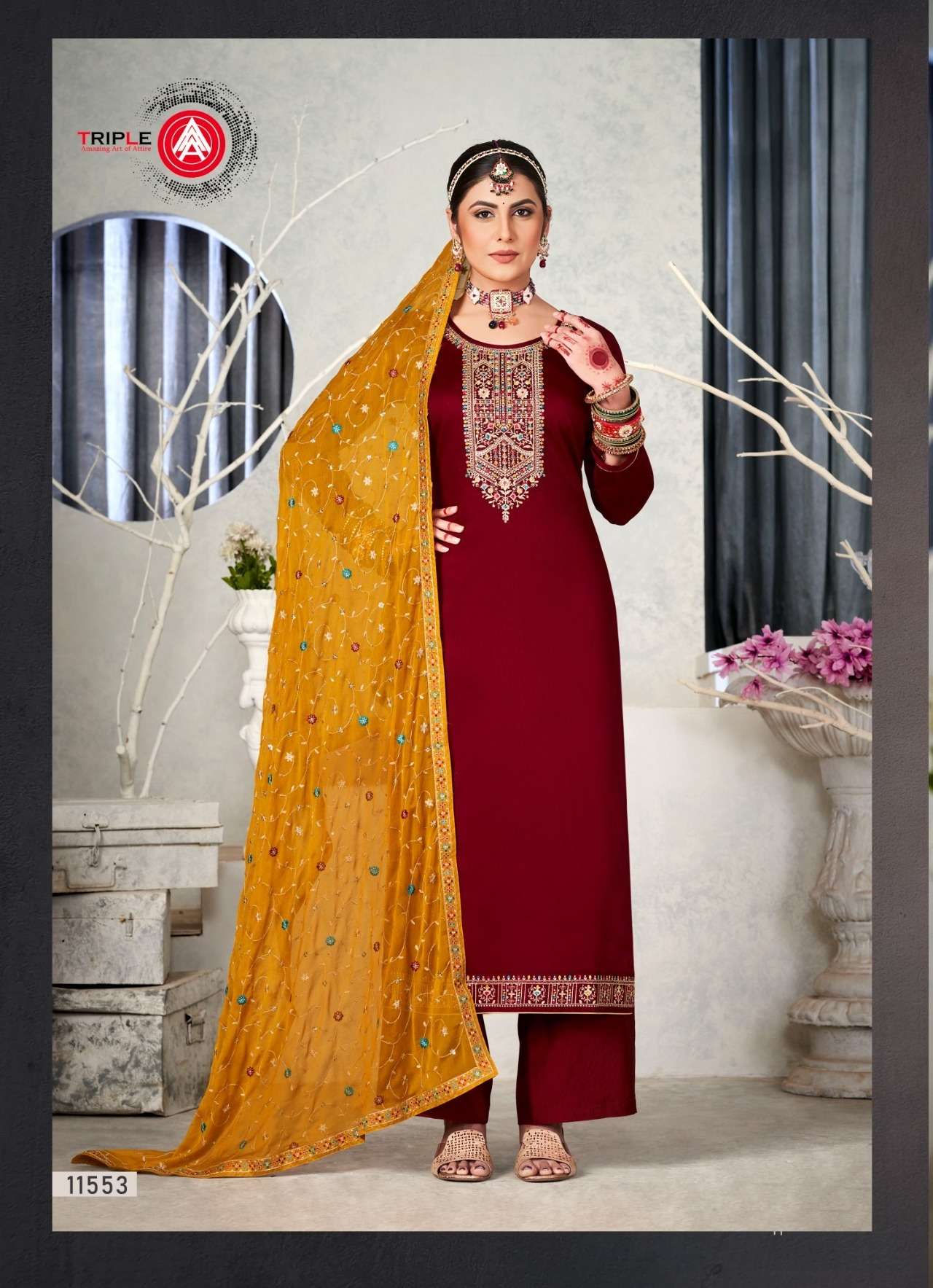 LAISAA BY TRIPLE A 11551 TO 11556 SERIES JAAM COTTON HEAVY WORK DRESSES