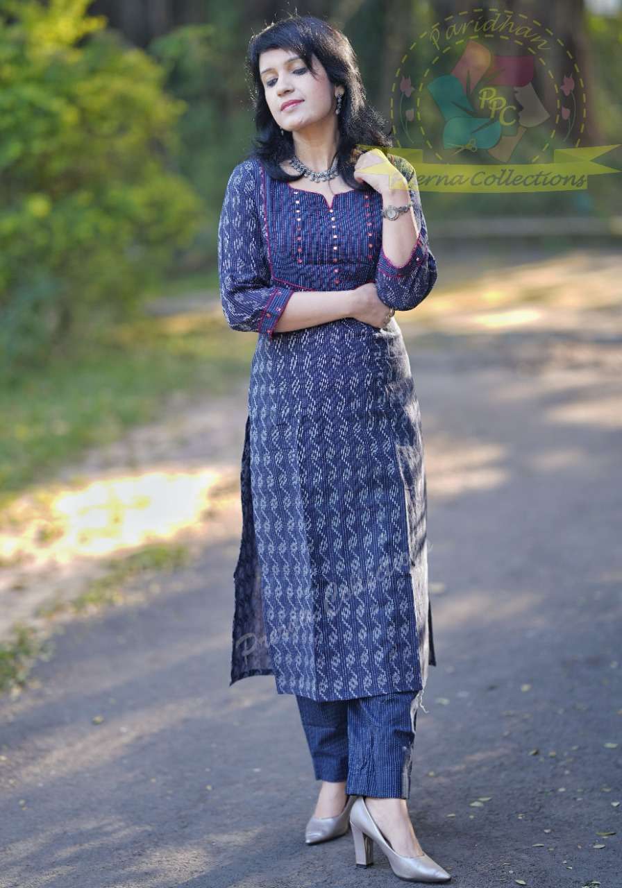 NISHI VOL-07 BY ASLIWHOLESALE DESIGNER FACNY PURE COTTON PRINTED KURTI AND PANT