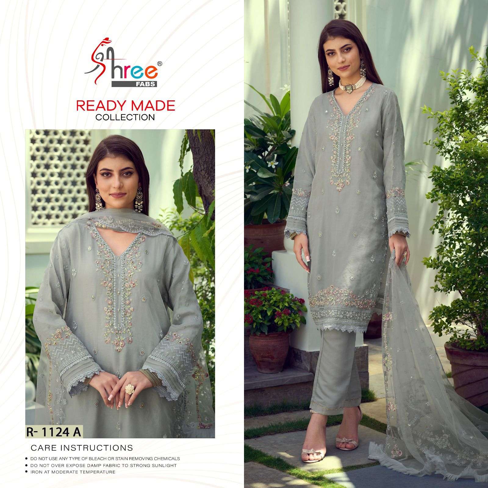 R-1124 COLOURS BY SHREE FABS HEAVY EMBROIDERED ORGANZA PAKISTANI DRESSES