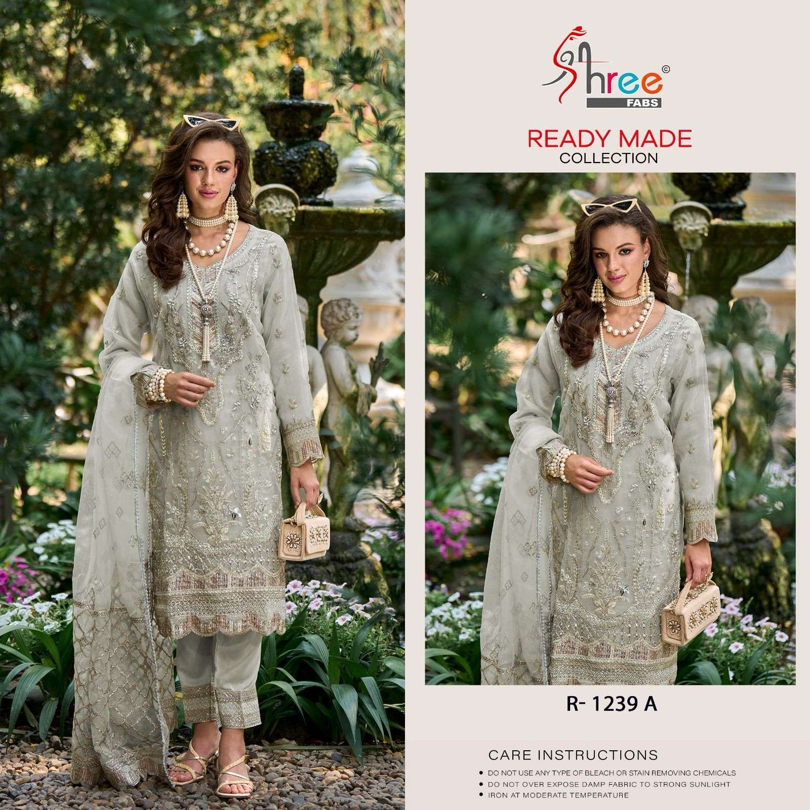 R-1239 COLOURS BY SHREE FABS HEAVY EMBROIDERED ORGANZA PAKISTANI DRESSES