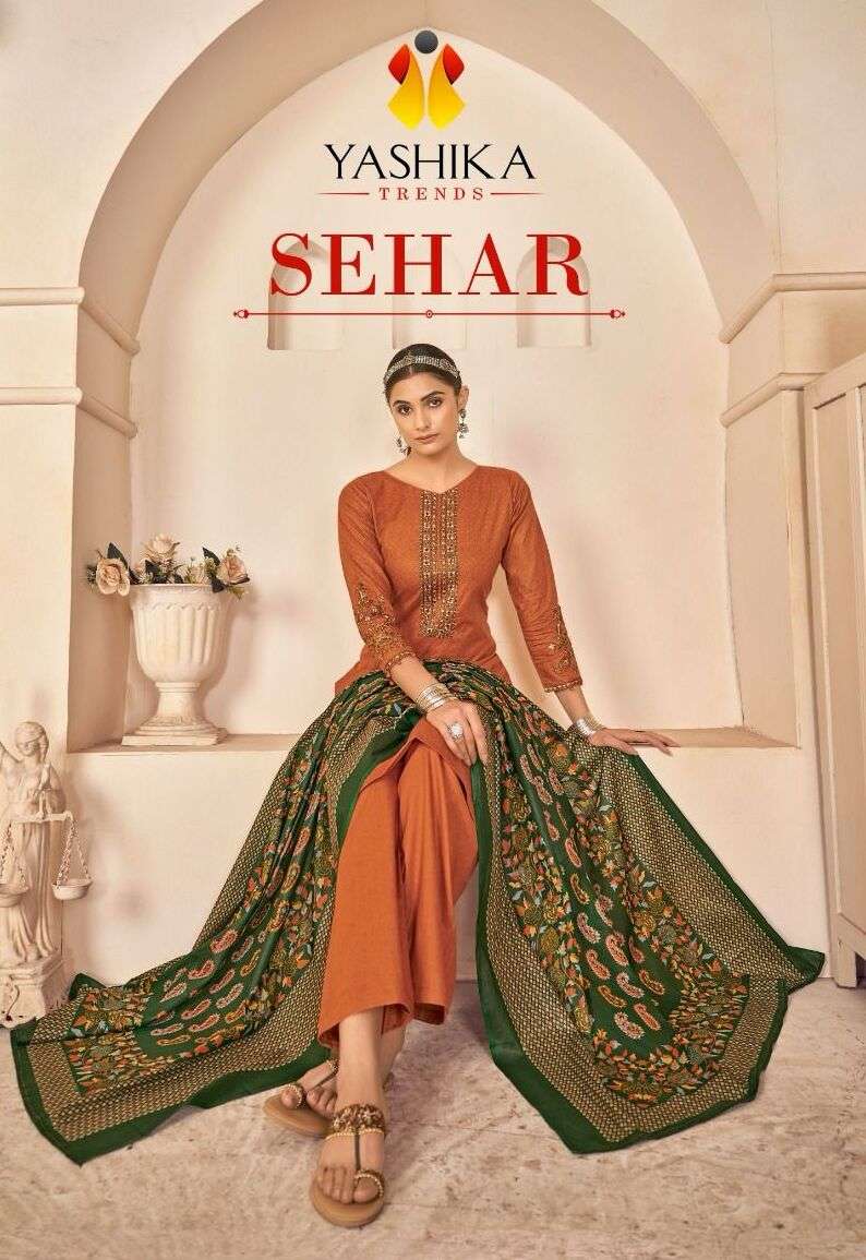 SEHAR BY YASHIKA TRENDS 1001 TO 1008 SERIES PURE HEAVY COTTON DRESSES