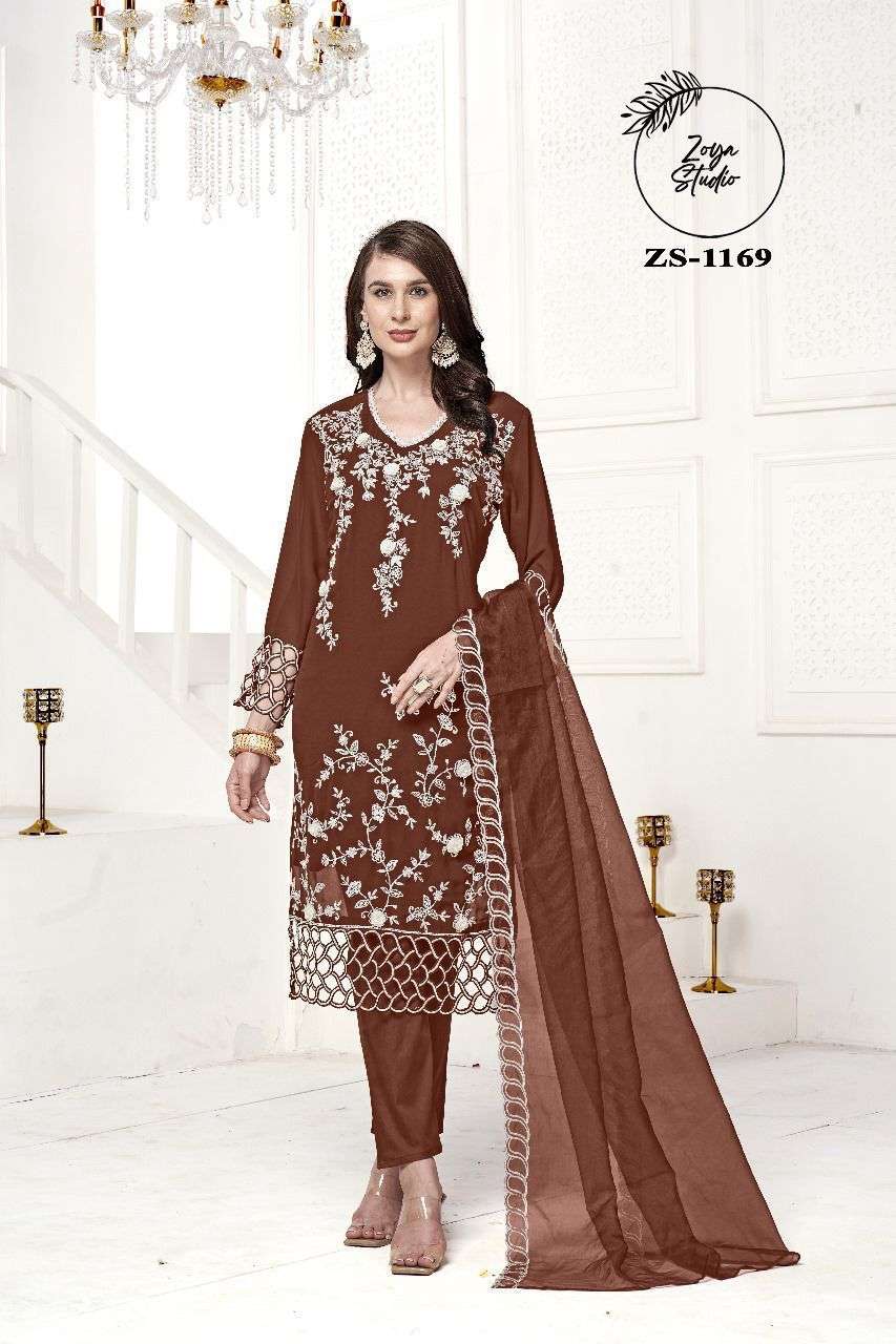 ZOYA STUDIO ZS-1169 COLOURS BY ASLIWHOLESALE GEORGETTE STITCHED DRESSES