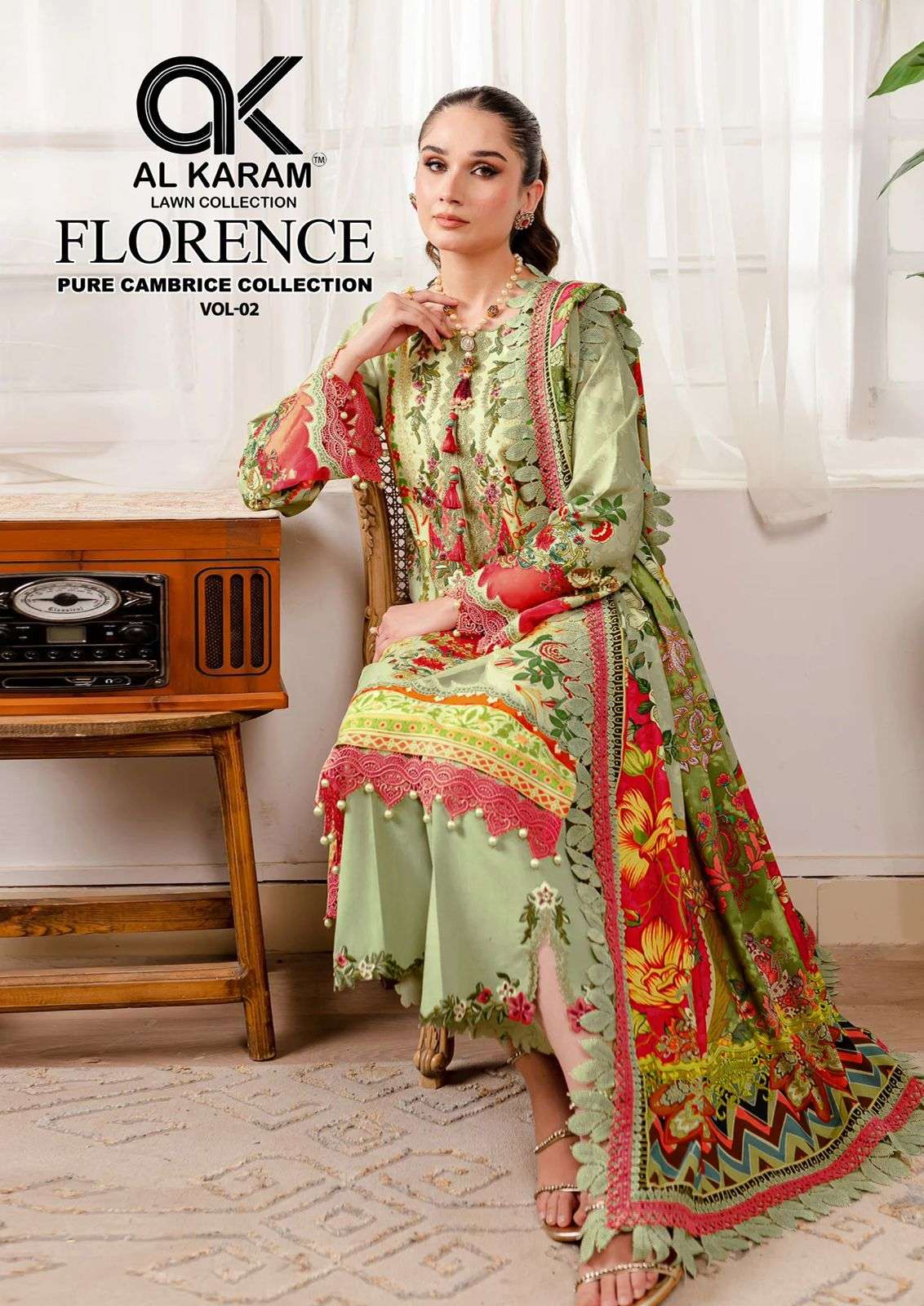 FLORENCE VOL-02 BY AL KARAM 1001 TO 1006 SERIES HEAVY COTTON PRINT DRESSES