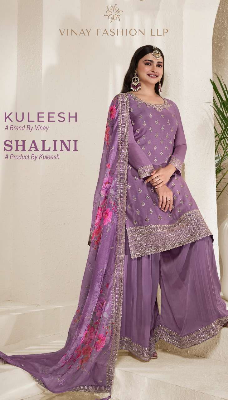 KULEESH SHALINI BY VINAY FASHION 67651 TO 67656 SERIES CHINON SILK DRESSES