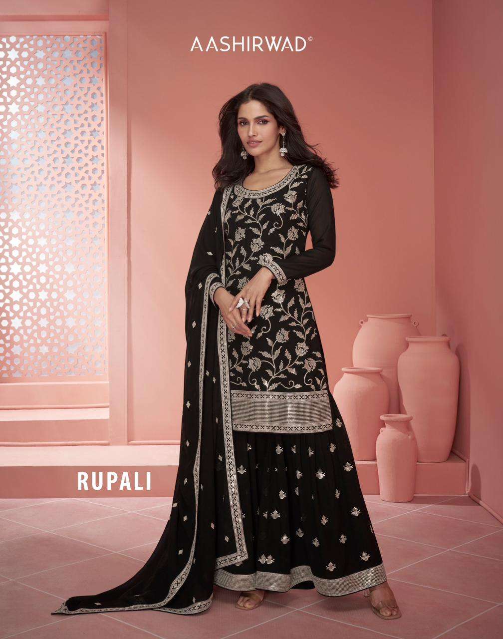 RUPALI BY AASHIRWAD CREATION 9918 TO 9919 SERIES REAL GEORGETTE DRESSES