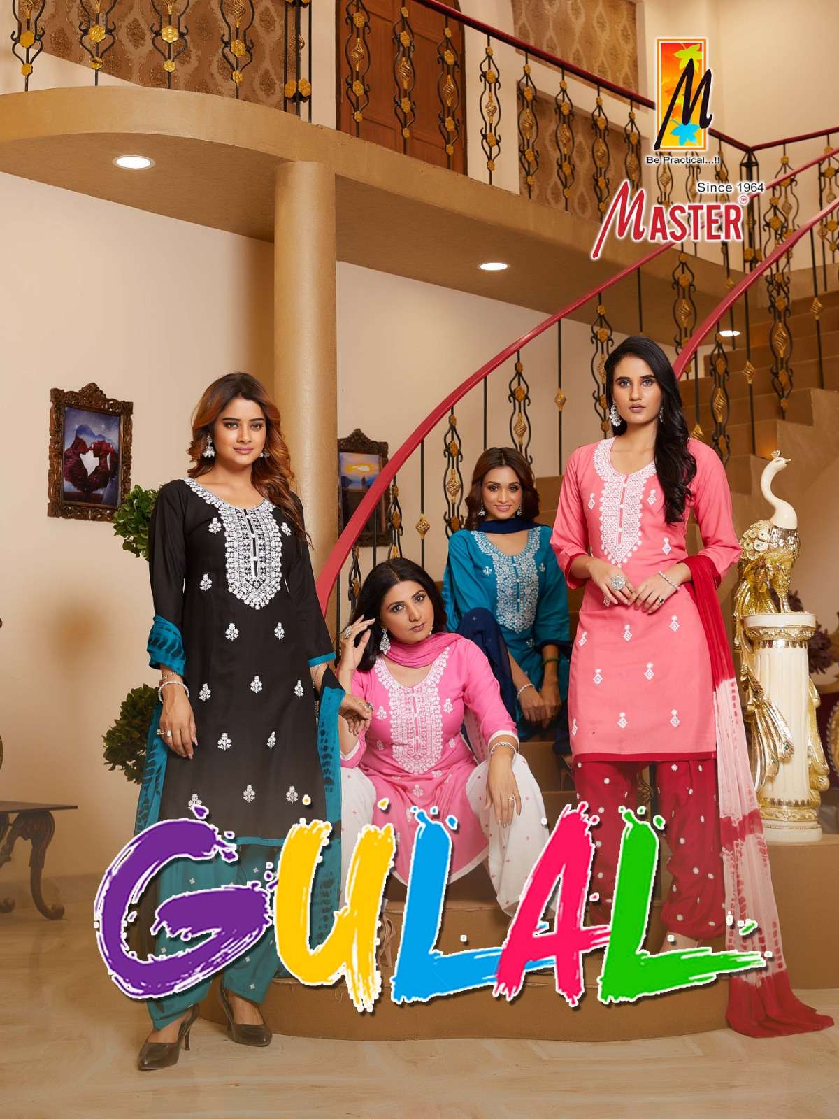 GULAL BY MASTER 1001 TO 1008 SERIES DESIGNER RAYON FOIL PRINT DRESSES