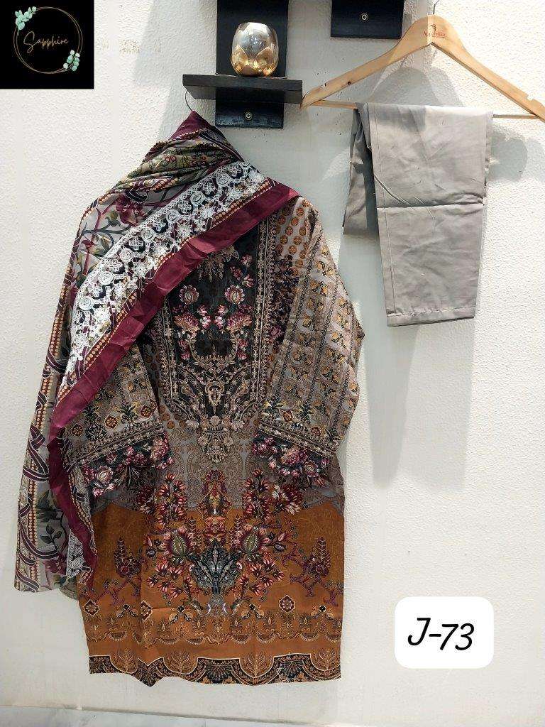 JAZMIN VOL-73 BY SAPPHIRE DESIGNER PURE LAWN COTTON PAKISTANI DRESSES