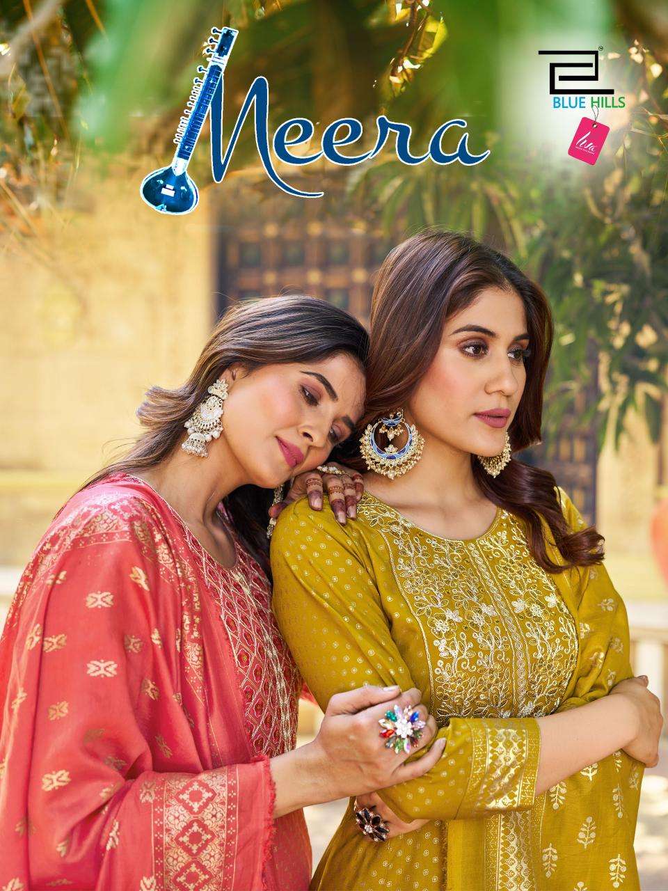 MEERA BY BLUE HILLS 1001 TO 1008 SERIES HEAVY 14KG RAYON WORK DRESSES