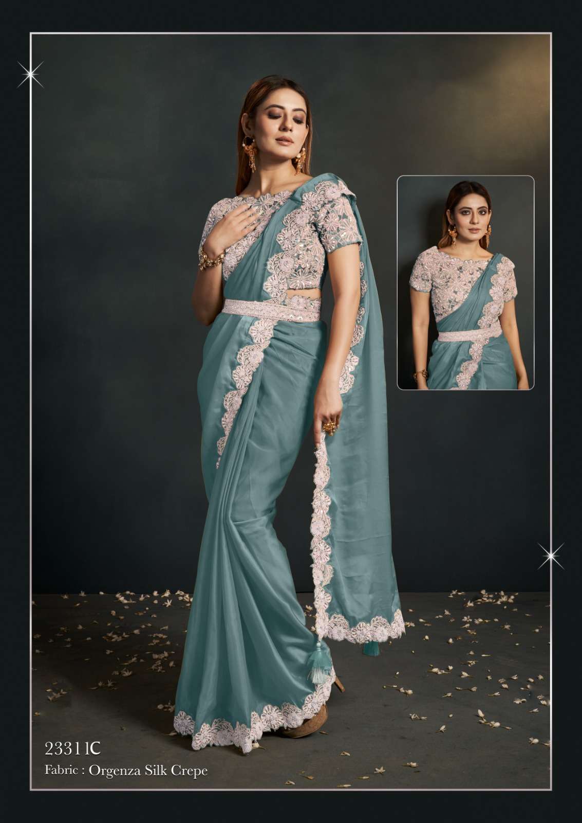 MOHMANTHAN ONE MIN BY MAHOTSAV DESIGNER FANCY STITCHED PRINTED SAREES