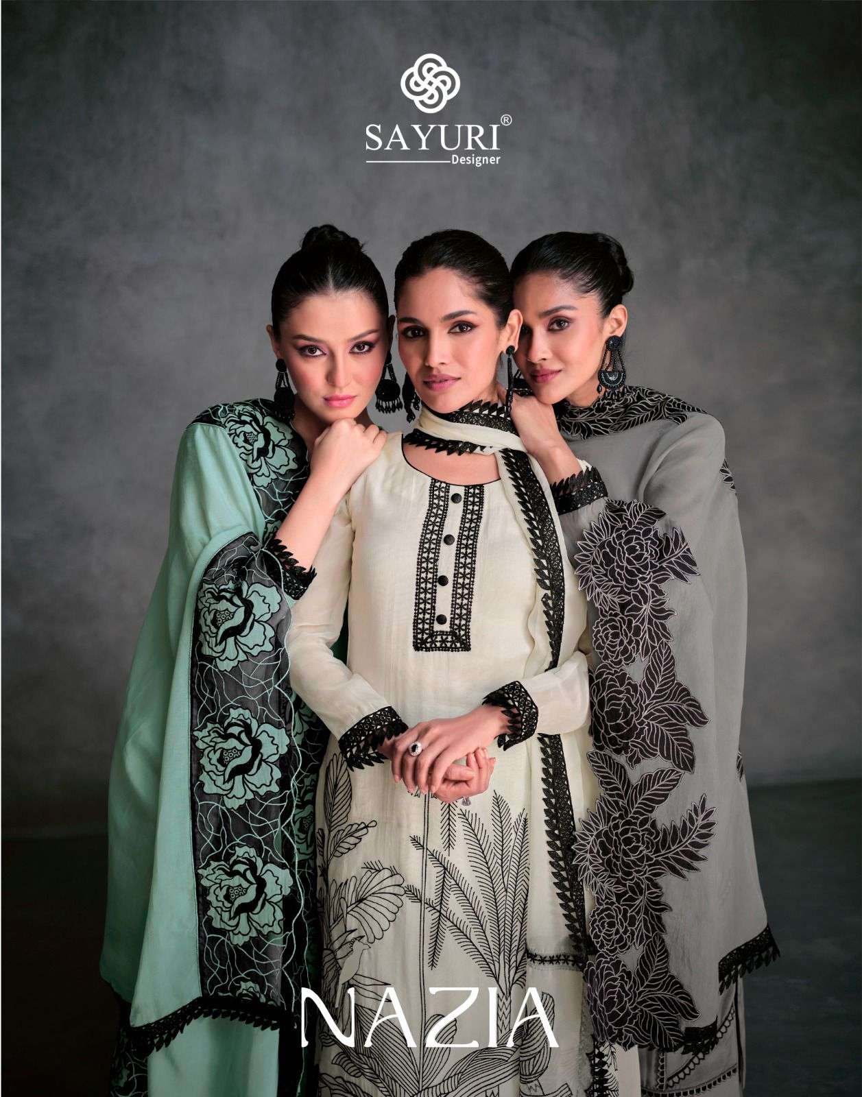 NAZIA BY SAYURI 5462 TO 5465 SERIES HEAVY ORAGNZA SILK DRESSES