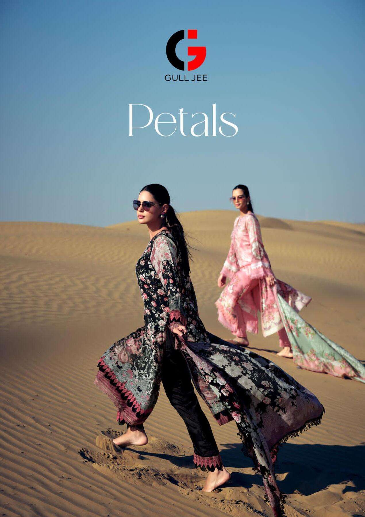 PETALS BY GULL JEE 36001 TO 36006 SERIES PURE MUSLIN SILK EMBROIDERY DRESSES