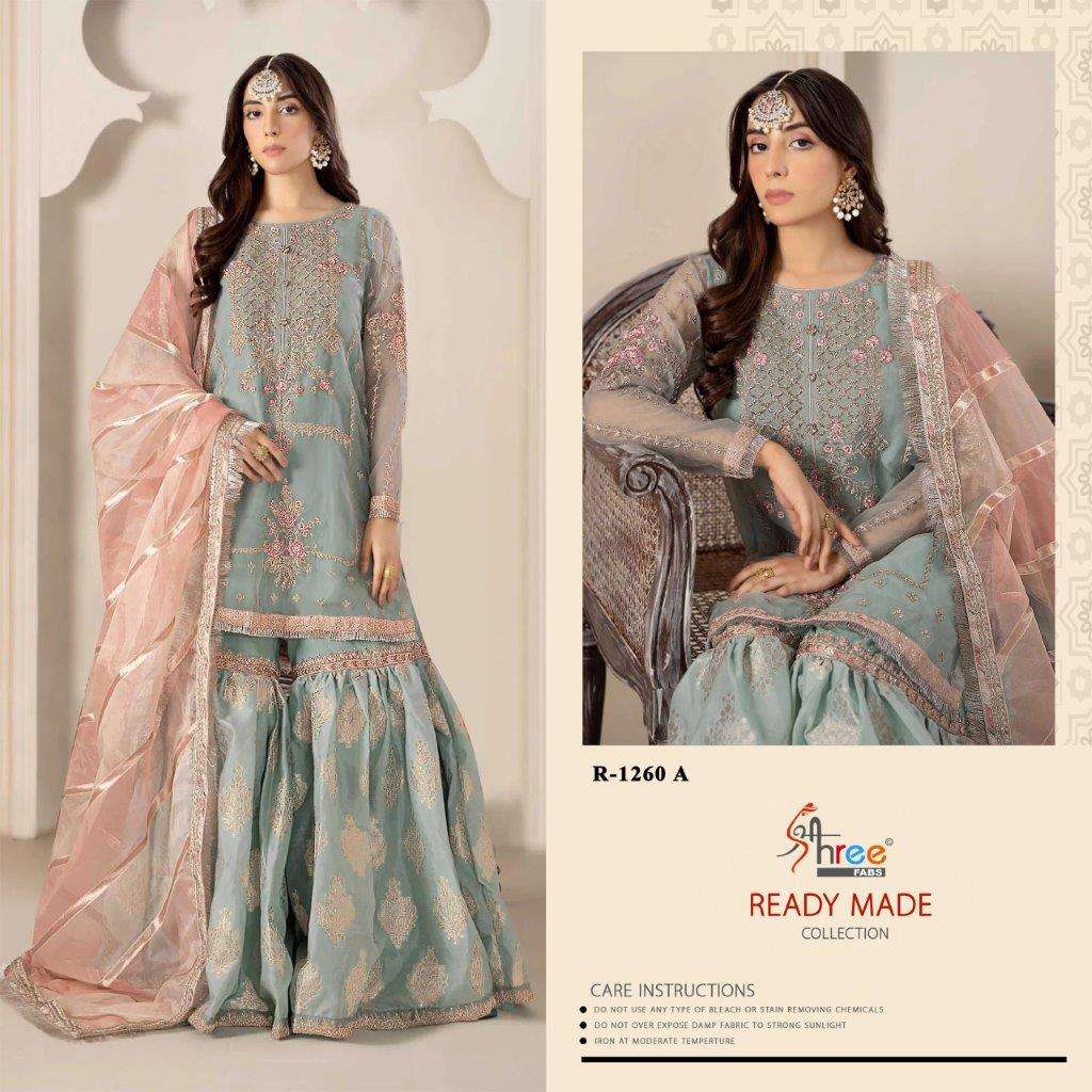 R-1260 COLOURS BY SHREE FABS HEAVY EMBROIDERED ORGANZA PAKISTANI DRESSES