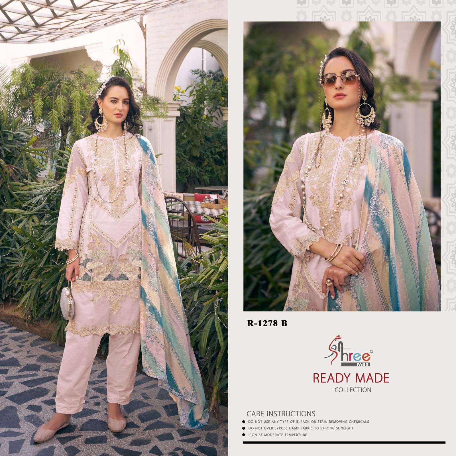R-1278 COLOURS BY SHREE FABS HEAVY EMBROIDERED COTTON PAKISTANI DRESSES