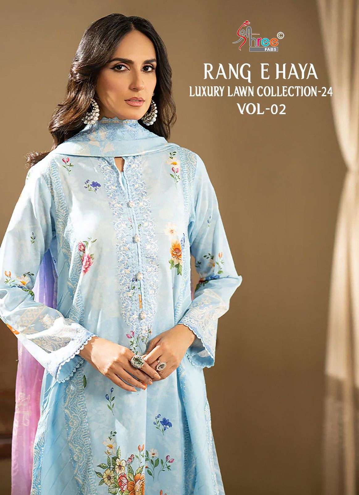 RANG E HAYA COLLECTION VOL-02 BY SHREE FABS 3464 TO 3469 SERIES COTTON PAKISTANI DRESSES