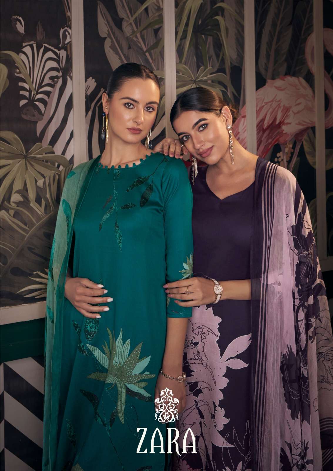ZARA VOL 3 BY ASLIWHOLESALE 01 TO 06 SERIES DESIGNER VISCOSE SATIN DIGITAL DRESSES