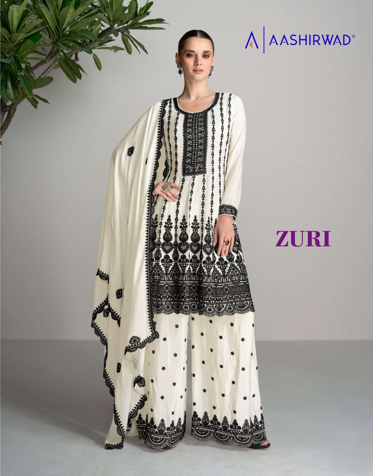 ZURI BY AASHIRWAD CREATION 9996 TO 9997 SERIES DESIGNER CHINON SILK DRESSES