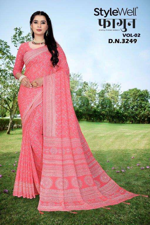FAGUN VOL-02 BY STYLEWELL 3249 TO 3254 SERIES FANCY DIGITAL PRINT SAREES