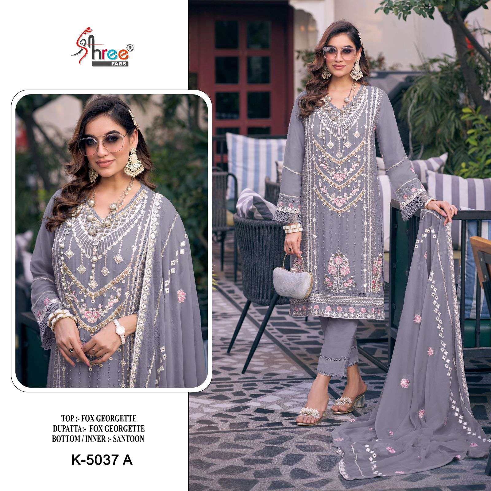 K-5037 COLOURS BY SHREE FABS FAUX GEORGETTE EMBROIDERY PAKISTANI DRESSES