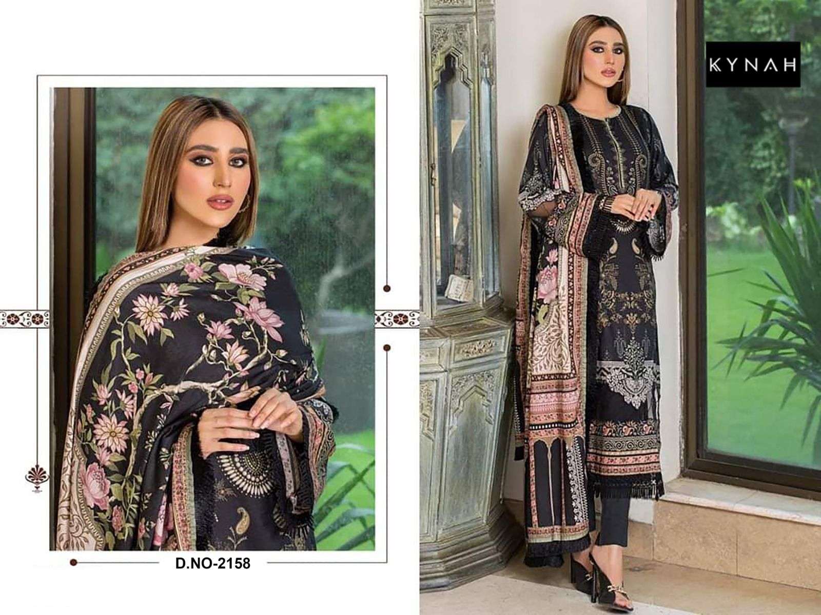 KYNAH 2158 BY ASLIWHOLESALE HEAVY COTTON PRINT EMBROIDERY DRESSES