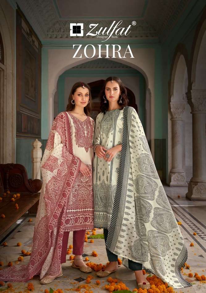 ZOHRA BY ZULFAT 547-001 TO 547-008 SERIES DESIGNER COTTON PRINT DRESSES
