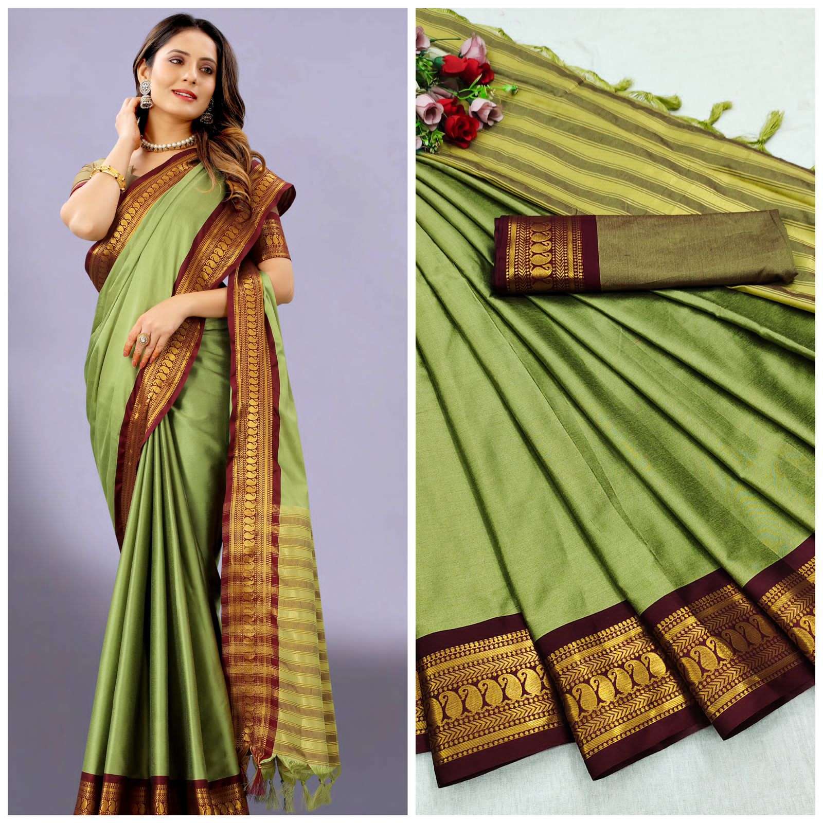 Pure Paithani Long Gown – Label Soniya Saanchi