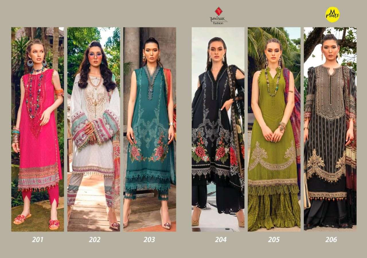 M PRINTS MARIA.B. BY TANISHQ FASHION 201 TO 206 SERIES CAMBRIC DRESSES