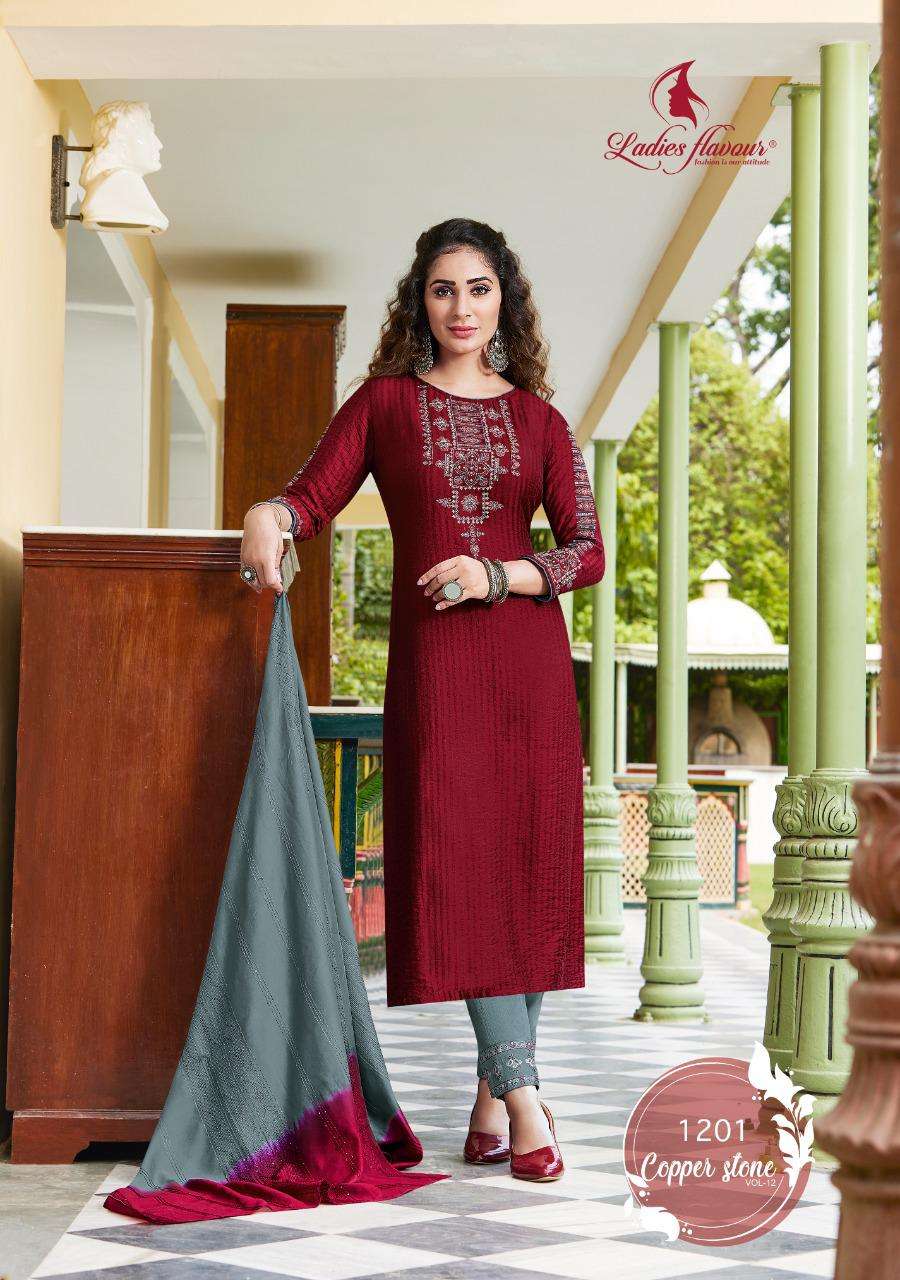 COPPER STONE VOL 12 BY LADIES FLAVOUR 1201 TO 1206 SERIES VISCOSE