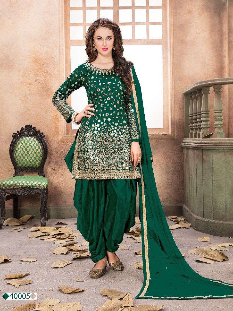 Buy Blue Cotton Embroidered Schiffli Round And Mirror Work Dress For Women  by Bairaas Online at Aza Fashions.