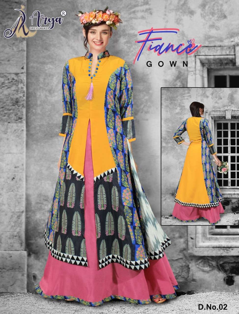 Beautiful women's printed Long gown – PakkaDhaga