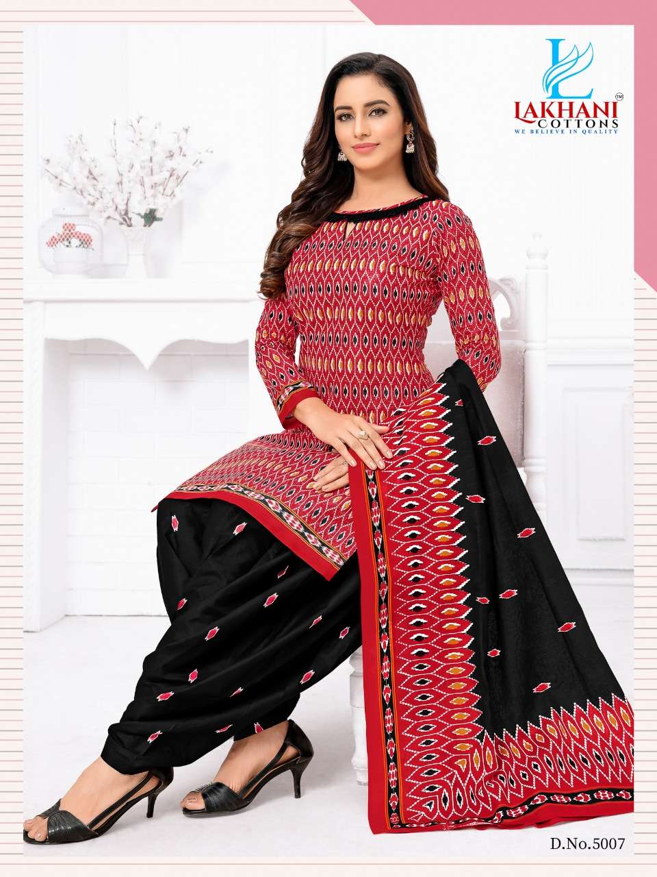 Lakhani cotton ikkat suits on sale